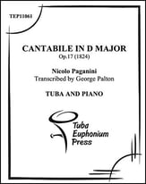 Cantabile, Op. 17 Tuba and Piano P.O.D. cover